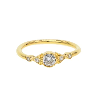 2020 Vysokej kvality Bohemia, štýl módne biele oválne fire Opal prst krúžky s pripraví malé cz zlatá farba krúžok žien kúzlo šperky
