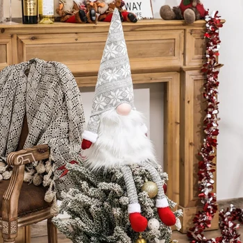 Gnome Vianočný Stromček Santa Trpaslíci Vňaťou Ozdoby Plyšové Škandinávsky Vianočné Dekorácie Dovolenku Stranou Dodávky