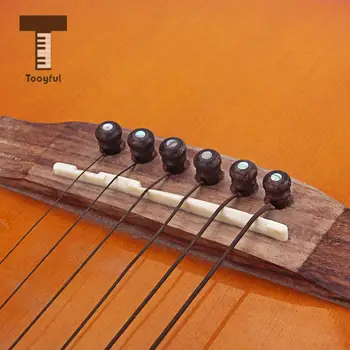 6 Ks Rosewood Gitara Most String Kolíky Kolíkov s Vložkou Dot pre Akustické Gitary