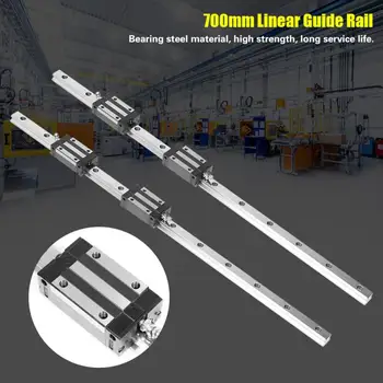 2 ks HGR20-700 mm Lineárny vodiacej Koľajnice & 1pc RM1605-700 mm Ballscrew & BF12/BK12 lineárne rail kit cnc častiach lineárne príručka