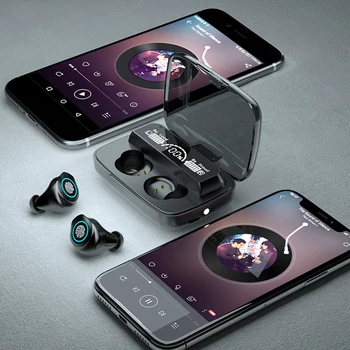 V5.1 Bezdrôtový In-Ear Slúchadlá M17 TWS Bezdrôtový Bluetooth Headset s Mikrofónom LED Displej HiFi Stereo Herné Slúchadlá