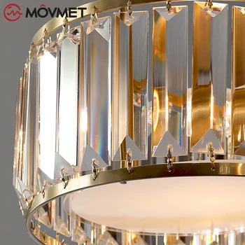 Moderné Crystal Led stropné svietidlá pre obývacia izba, spálňa AC85-265V Zlata, Medi Stropné Lampy, Svietidlá