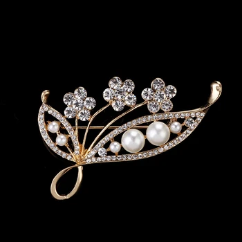 Karopel 2019 kórejský pearl drahokamu brošňa zliatiny diamond brošňa oblečenie pre ženy pin