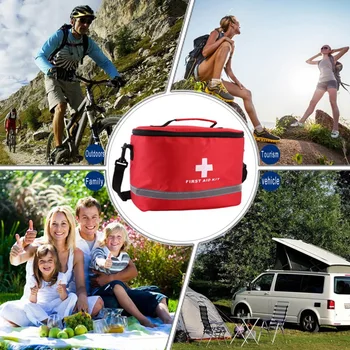 Vonkajšie Prvá Pomoc Kit Šport Camping Taška Domov Lekárska Pohotovosť Prežitie Package Červená Nylon Zarážajúce, Kríž Symbol Crossbody Taška