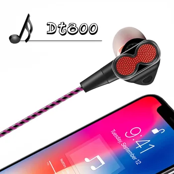 CBAOOO DT800 Basy Zvuk Slúchadlá In-Ear Športové Slúchadlá s mikrofónom Headset pre xiao iPhone fone de ouvido auriculares MP3