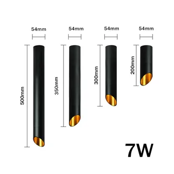 10PCS Black/White Dlhé Trubice Drôt Visí KLASU Stropné LED Spot Light Stmievateľné 7W 3000K/4 000 K/6000K Povrchovú montáž Downlight