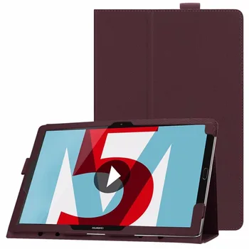 Obchodné Litchi Flip Book PU Kožené puzdro na Huawei MediaPad M5 10.8 10 Pro CMR-AL09 CMR-W09 10.8 palcový Tablet + Darček Zadarmo