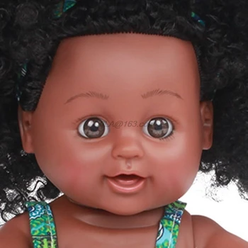 Čierny Dievča Bábiky African American Hrať Mäkké Novorodenca Realistické Bábiky Baby Hrať Bábiky Deti Hračka Dary