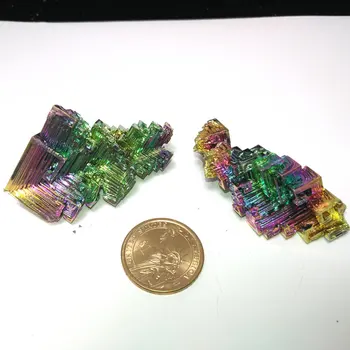 100g Bizmutu rainbow bright crystal geode každý hmotnosť 30-70g prvok Bi Minerálne