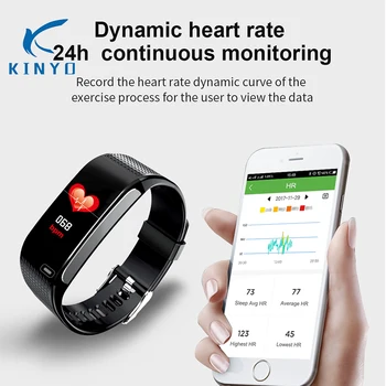 Tepová frekvencia smartband nepremokavé EKG+PPG inteligentný náramok krvný tlak inteligentný náramok správu pripomienka dlhý pohotovostný najlepšie darčeky