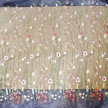 Jeden kus Tkaniny Klasické Oka Kvet Vyšívané Čipky Textílie DIY Materiál Šírka 120 cm 1yard