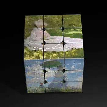 Zákazku Claude Monet Magic Cube 3x3x3 UV Tlač Zbierku Deti Rybník lily Umenie hračky Puzzle Magico Vzdelávacích Hračiek, Zábavy diera
