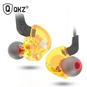 QKZ AK6 ATES JEDLI ATR HD9 Medený Vodič HiFi Športové Slúchadlá V Uchu Slúchadlá Pre Beh S Mikrofónom Headset hudobné Slúchadlá