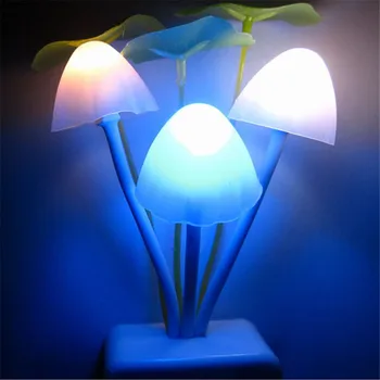 Krásne Farebné LED Lila Nočné Svetlo Lampy Húb Romantický Lila Nočné Osvetlenie Pre Home Art Decor Osvetlenie NÁS Plug