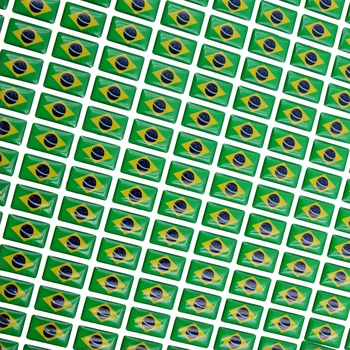 40pcs kvalitné auto styling Auto dekorácie-nálepky volante Vozidla 3D nálepka Brazílskej vlajky odznak Znak Auto Príslušenstvo
