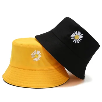 Ženy Marguerite Vyšívané Proti Slnku Reverzibilné Vonkajšie Pláži Vedierko Hat Spp