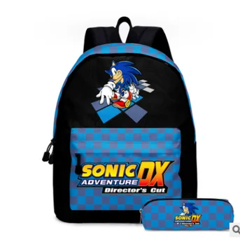 16-palcové 3ks/set Sonic the Hedgehog Školské tašky pre Deti Boy Batoh Detí, Školské Súpravy na Ceruzky Taška Batoľa Aktovka