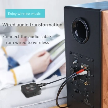 APTX Bluetooth Prijímač Bluetooth 5.0 Adaptér 200MAh 3,5 mm o Kábel pre Domáce Streamovanie Hudby Stereo Systém