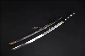 Hand-Made Japonský Full Tang Meč Samuraja, Cosplay Reálne Katana Ostré Vysoko Uhlíkovej Ocele Čepeľ Domáce Dekorácie Darček Nôž Meče