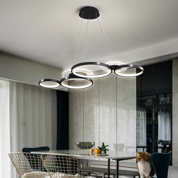 LODOOO Moderné Led Chandeleir Osvetlenie v Obývacej Miestnosti, Spálne, Kuchyne chandeleirs Black alebo Gold vnútorné závesné osvetlenie