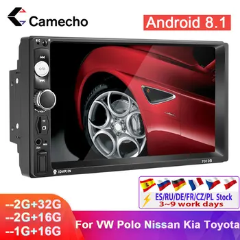 Camecho 2 Din Android Auto rádio Multimediálny Prehrávač Univerzálny 2din auto Stereo GPS 2G+32G Pre Volkswagen Nissan Hyundai Kia toyota