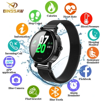 BINSSAW 2019 NIEUWE Smart Remienok Kapely sa Stretla Hartslagmeter EKG Bloeddruk IP68 Fitness Tracker Wrisatband Smart Horloge + DOOS