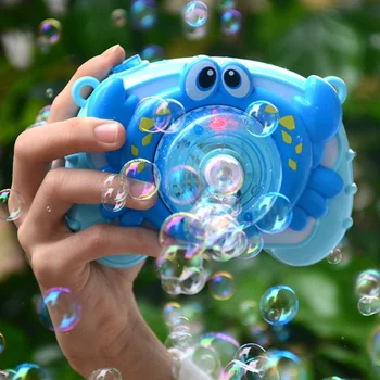 Zvuk a Svetlo na Elektrický Krab Bublina Stroj stlačením Jedného Tlačidla Automatické Bublina Fúkanie Hračky pre Deti