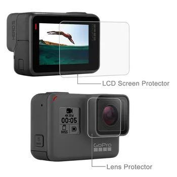 PULUZ Tvrdeného Skla Pre GoPro HERO 7 Objektív HD Screen Protector + LCD Dispaly Tvrdeného Skla Film Pre GoPro Hero 2018