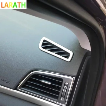 Pre Hyundai Elantra Avante 2016 2017 6. 2ks Interiéru Vozidla Hornej klimatizácia AC Otvory Zásuvky Kryt Výbava Rám Chróm Styling