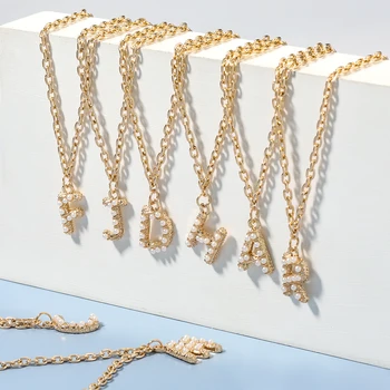 Pauli Manfi 2020 Módne Jednoduché Kovové Imitácia Perly List Prívesok Náhrdelník Žien Obľúbené Elegantné Šperky Príslušenstvo