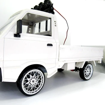 Pre WPL D12 1/10 RC Truck Car Upgrade Diely Pevný Vzor Drift Pneumatiky Pneumatiky Volant s Kovovou 5mm Náboj Kolesa Hex Adaptér