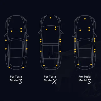 2 KS Auto Ultra Jasné LED Svetlo, Osvetlenie Interiéru Pre Tesla Model 3 Y S X R Jednoduché Plug batožinového priestoru Frunk Žiarovky Kit Auto Dvere Lampa