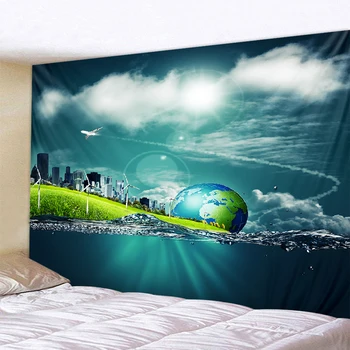 Prírodné scenérie gobelín Abstraktné ekologické prostredie nástenné gobelíny obývacia izba dekoratívne multi-funkčné pad