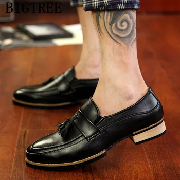Autor Mužov Šaty Topánky Kožené Talianske Šaty Mokasíny Mužov Klasické Topánky Móda Coiffeur Formálne Obuv Muži 2020 Čierne Šaty Buty