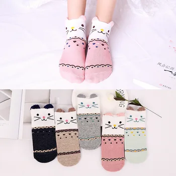 Nová Jar Leto Kawaii Žena Ponožky Bavlna Cartoon Voľne Dýchať Zábavné Ponožky Ženy Japončina Kórejčina Calcetines Meias B0071