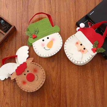 Vianočné Cukrovinky Taška Kabelky Pre Deti, Nový Rok Dar Santa Claus Kontajner Na Štedrý Deň Festivalu Party Decor