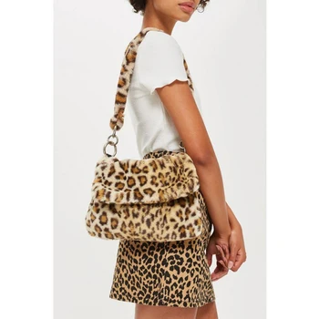 Načechraný Ramenní Taška pre Ženy Klasické Leopard Tlač Rameno, Kabelka Dámy Spojka Crossbody tašky Veľkú Kapacitu Shopper Tote
