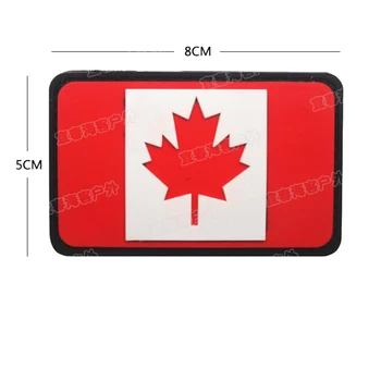 Pvc Kanada Vlajkou Výšivky Odznak Vonkajší Remienok Nepremokavé Tkaniny Tkaniny Vojenské Nadšenec Odznak Oblečenie Prispôsobené Príslušenstvo