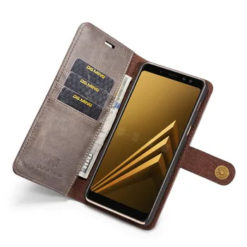 DG.MING Kožené puzdro Pre Samsung Galaxy A8 2018 prípade Coque Samsung A8 Plus 2018 puzdro Flip Peňaženky Telefón Prípadoch shell