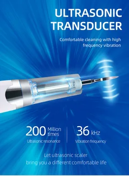 LED zubnému Kameňu Odstraňovač Elektrické zubného kameňa Odstraňovač zubného kameňa Ultrazvukom, Bielenie USB Nabíjateľné Zub Čistič s Tip
