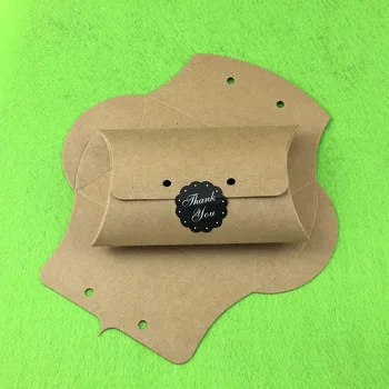 Sulfátový Papier Vankúš Box 100KS/veľa 12.5*8*2.5 cm S voľným Reťazce Prázdny Displej Package Boxy puzdra Box Akceptovať Vlastné Logo
