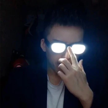 Led Pieskové Súsošie Dvoch Light-emitting Okuliare TikTok Bezdrôtové LED Okuliare Zaťaženie Účinnosť Dva Vtip Rekvizity Cos Anime Periférnych