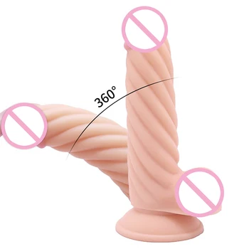 Obrovské Vlákna Dildo s Prísavkou Sexuálne Hračky, Umelé Realistické Veľký Penis Mäkké Dick pre Ženy Masturbácia Veľký Análny Falus