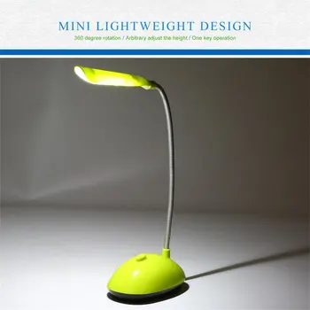 Fexiable LED Stolná Svetlo AAA Batérie Prevádzkované Knihy, Lampa na Čítanie Zelená/ Modrá pre Domáce Spálňa Deti Nočného PY-X7188
