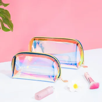 Domácnosti Transparentné Wash Bag s Zips Prenosné make-up Balík Vodotesný Úložný Vak