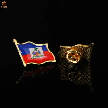 Haiti vlajka brošňa severoamerických Krajín Banner Smalt Pin Kravatu/Batoh Bezpečnostné Pracky Klope Odznak Golier Šperky