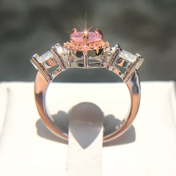 Mincový Striebro 925 Diamantové Prstene pre Ženy Silver Diamond Náhrdelníky Prstene Vyplnené Dámske Pár Rád luxusné Svadobné
