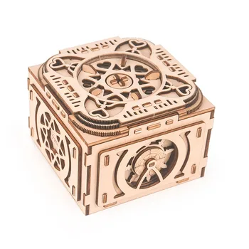 65Pcs DIY Drevené Hudby Šperky Box 3D Mechanické Puzzle Modelu Vzdelávacích Stonku, Hračky Ako Darček Domova