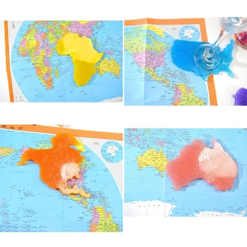 8Pcs Siedmich Kontinentov Mapu Dráha Živice Formy Mapy Silikónové Zásobník Pohár Mat Plesní