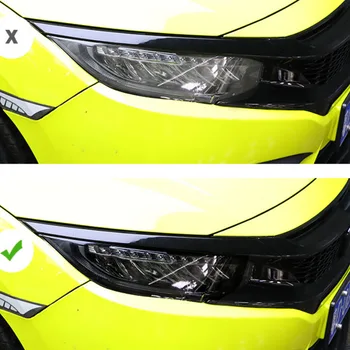 Pre Honda Civic 2016 2017 2018 2019 2020 10. Auto TPU Transparentnej Čiernej Svetlometu Film Ochranné Nálepky, Auto Príslušenstvo